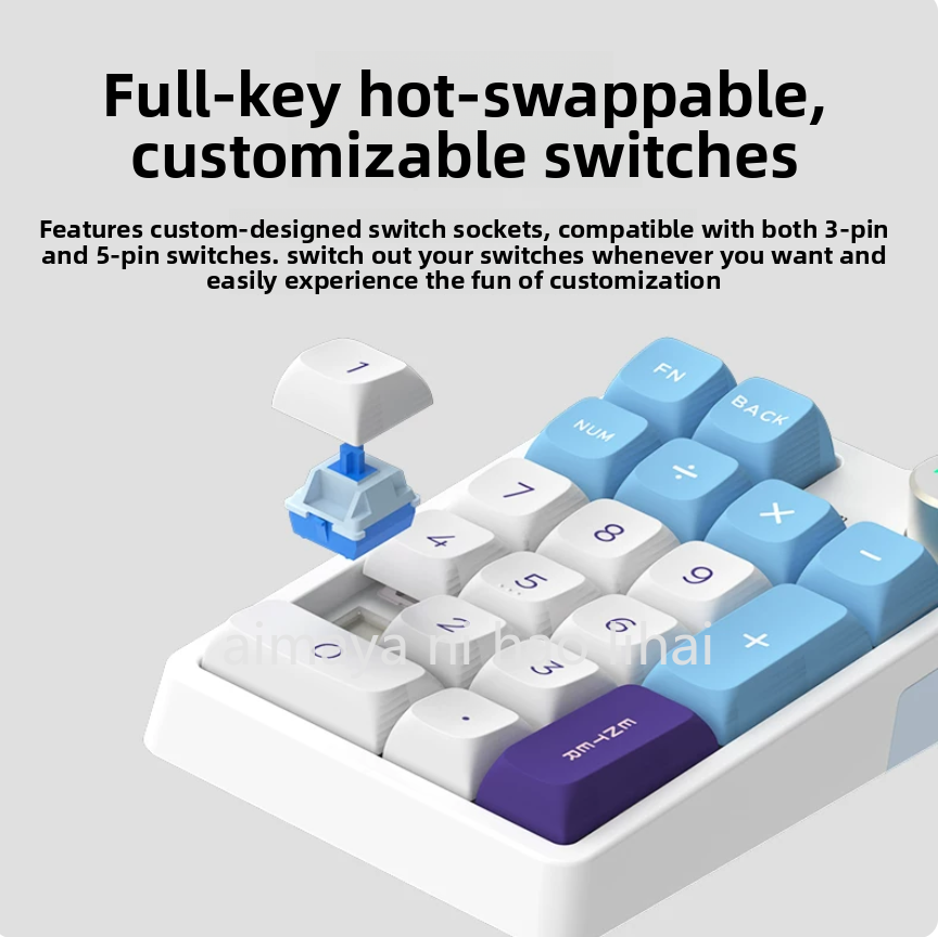 Wireless Keyboard Mini - Kzzi K20 Mini Keypad Three Mode